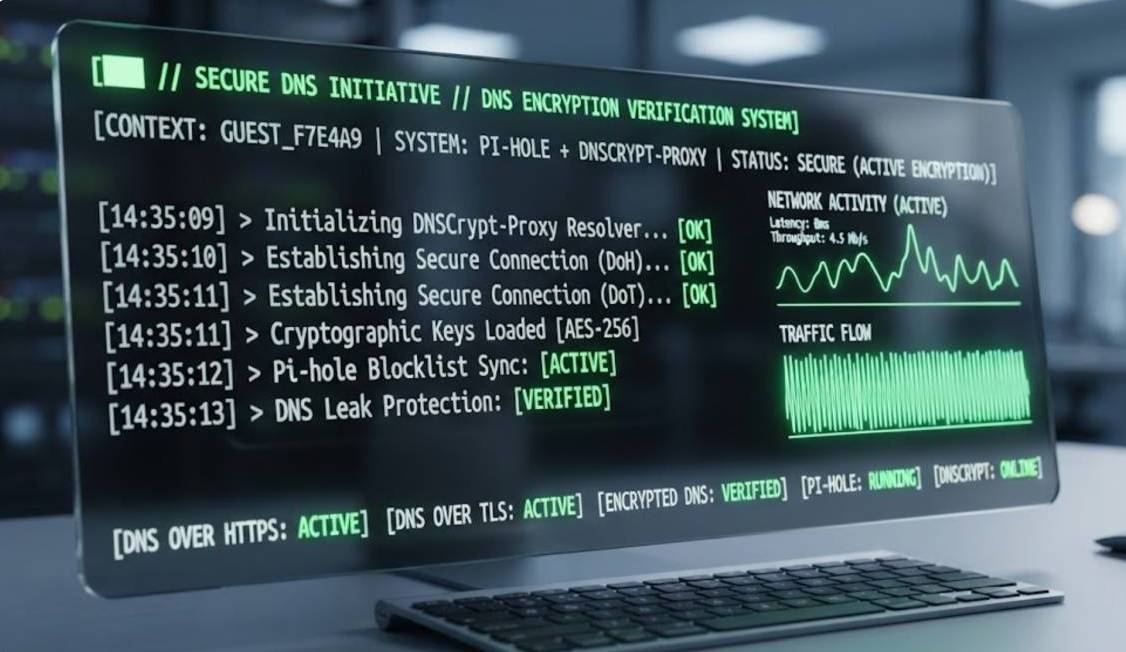 System Verification Dashboard for DNS Security: Configuring DNS-over-HTTPS & DNS-over-TLS