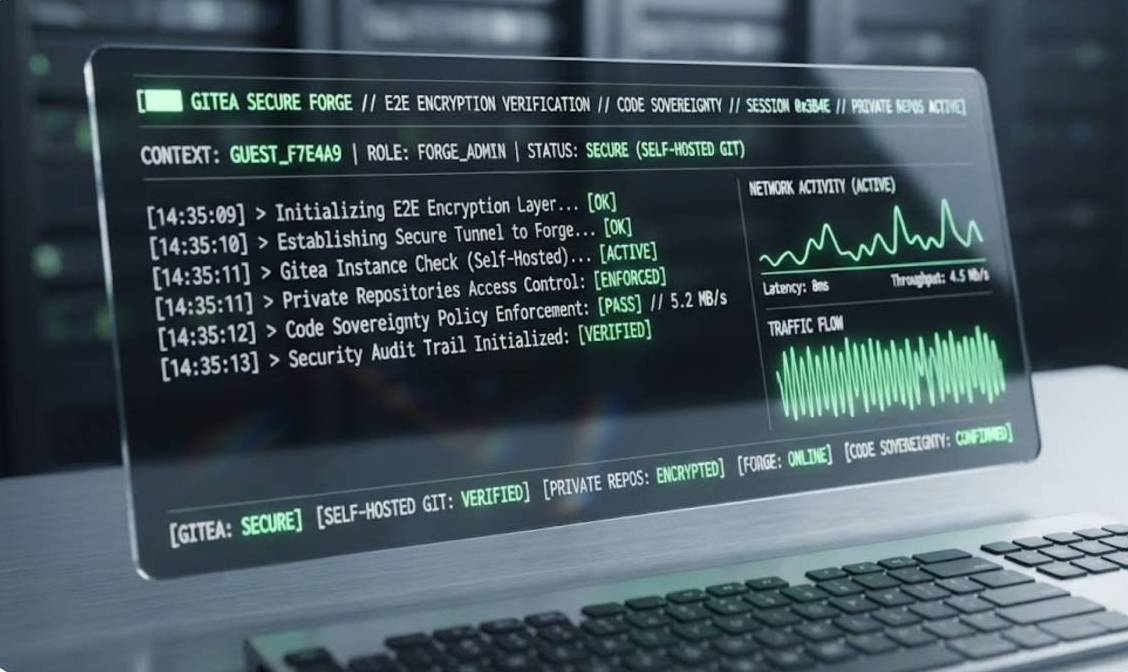 System Verification Dashboard for Building a Private Git Server with Gitea